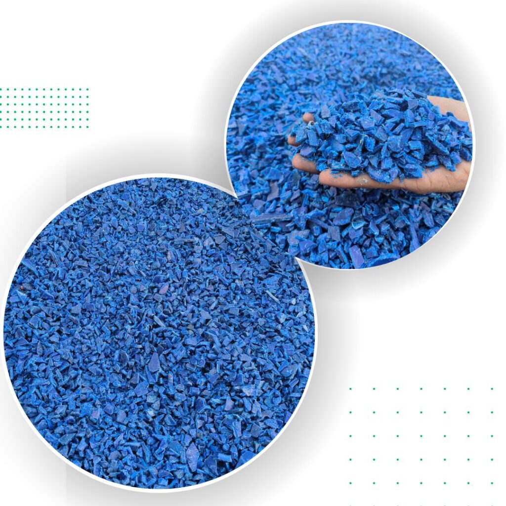 HDPE Injection Molding Plastics Regrinds Blue color