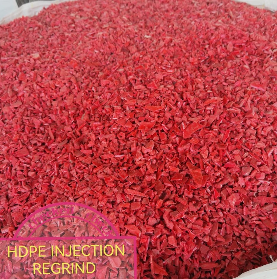 HDPE Injection Molding Plastics Regrinds Red color