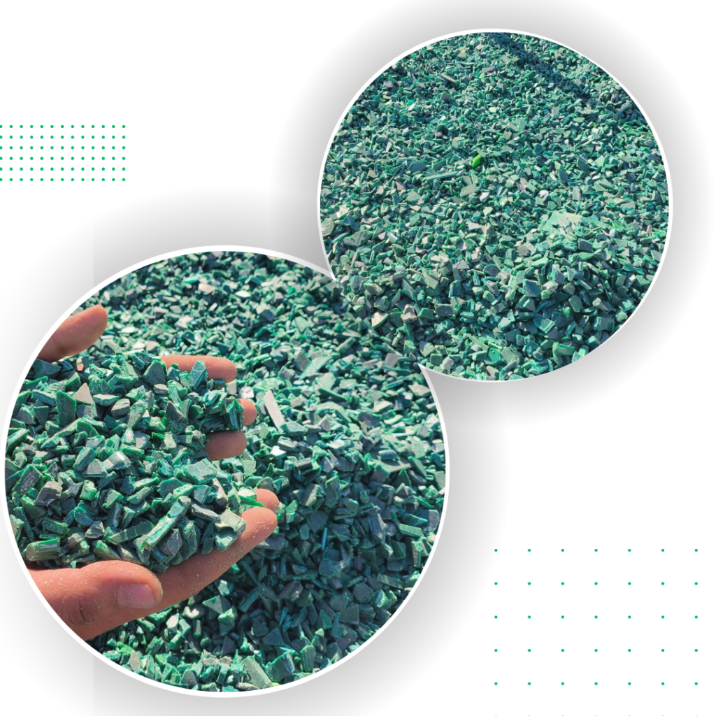 HDPE Injection Molding Plastics Regrinds green color