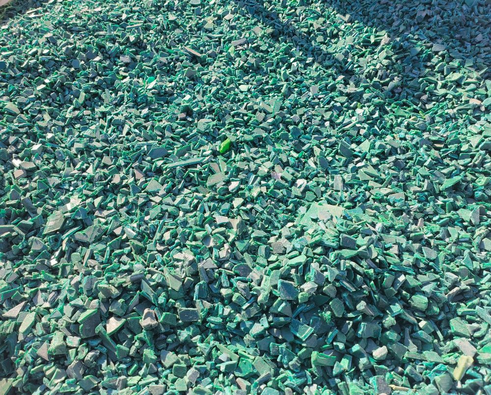HDPE Injection Molding Plastics Regrinds green color
