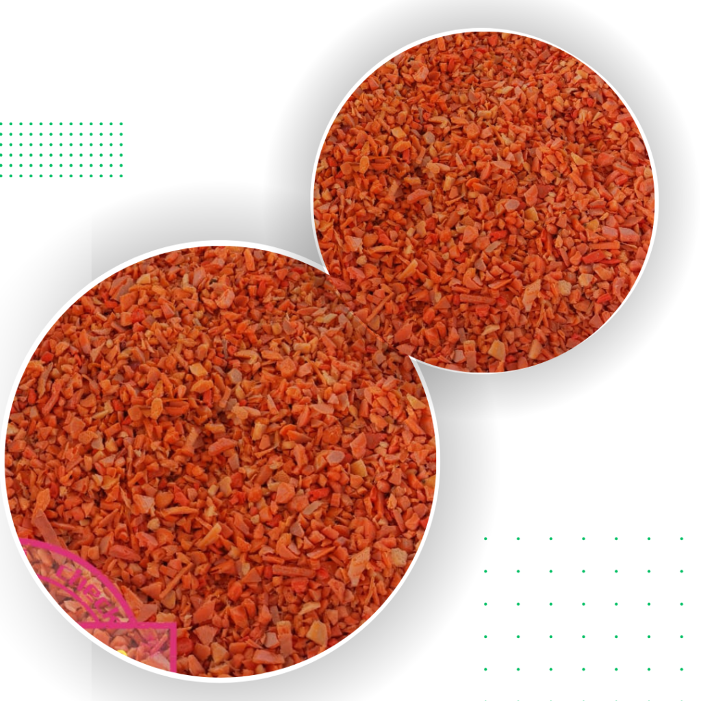 HDPE Injection Molding Plastics Regrinds Orange color
