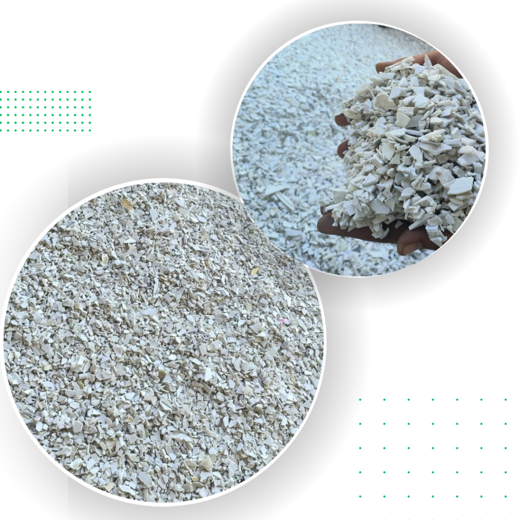 HDPE Injection Molding Plastics Regrinds White color