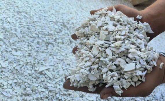 HDPE Injection Molding Plastics Regrinds White color