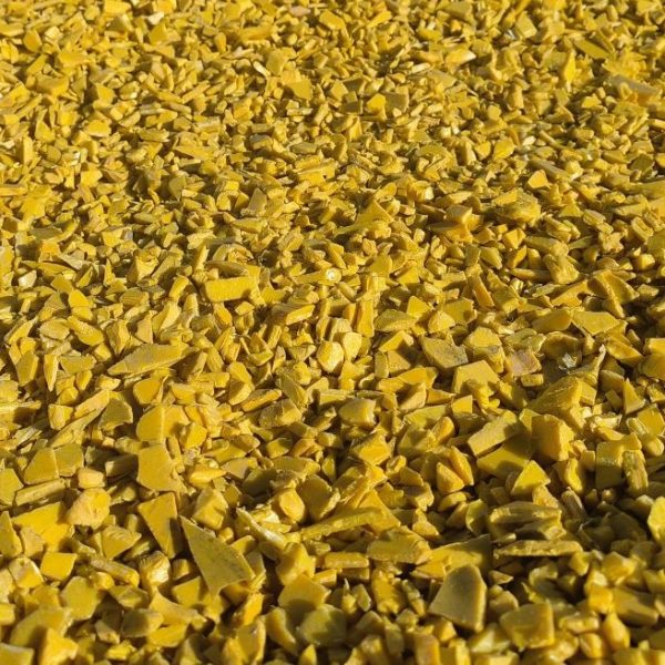 HDPE Injection Molding Plastics Regrinds Yellow Color
